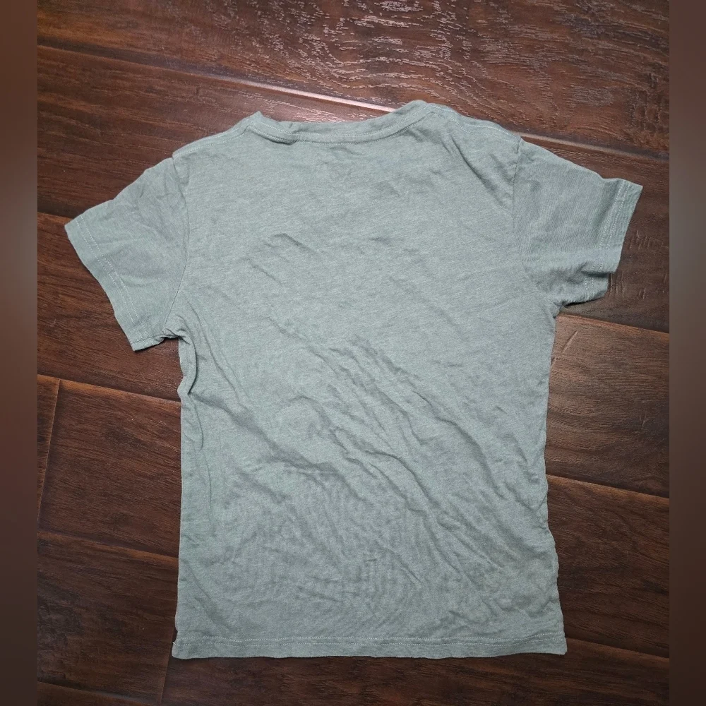 Shein Girls Hedgehog Green Casual Short Sleeve Tee Small